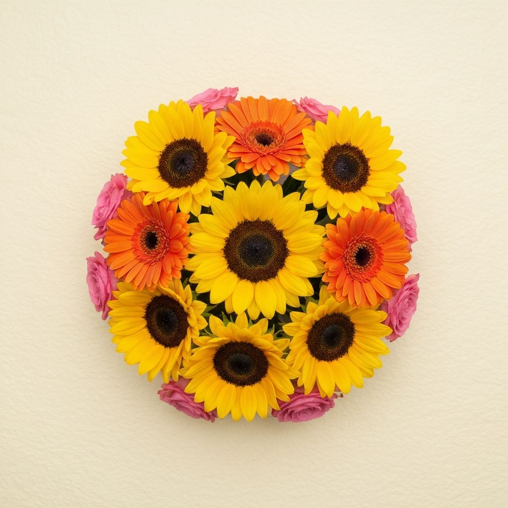 Birthday Bouquet — Cheerful sunflowers and gerbera for bright days. (2/3)